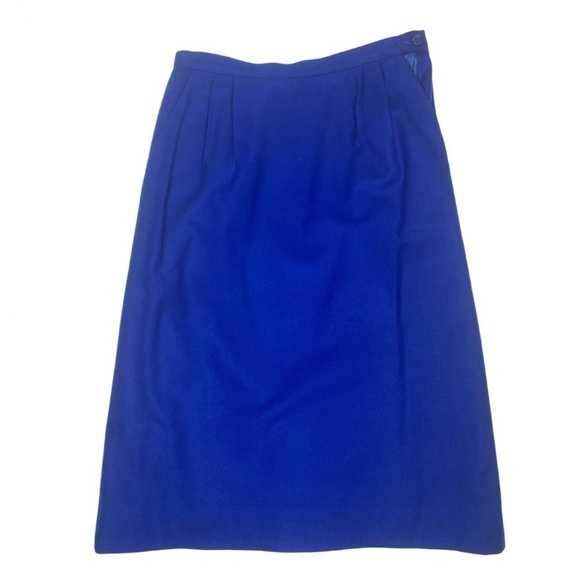 Pendleton Vintage 3 Piece Royal Blue Wool Suit Sz 13 Blazer, Skirt, Pants EUC - Picture 5 of 11